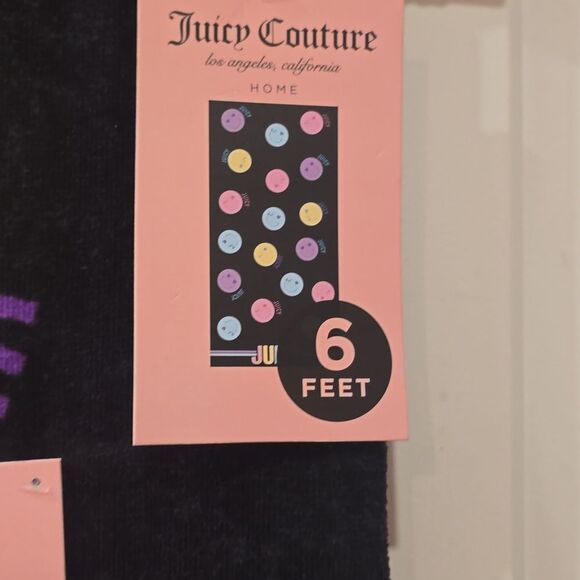 Juicy Couture Home Smiley Faces Logo Oversized Beach Towel - Picture 5 of 5